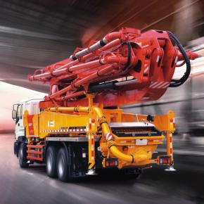 The chassis of a small concrete pump depends mainly on the power and torque of the engine
